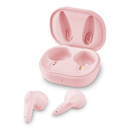 Słuchawki douszne bezprzewodowe TWS z mikrofonem eXc COOL, brzoskwinia