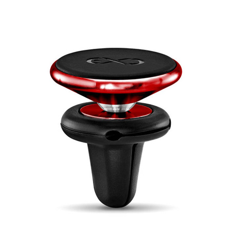Uniwersalny magnetyczny uchwyt samochodowy na telefon komórkowy eXc HOLD, czarno-czerwony