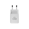 Uniwersalna szybka ładowarka sieciowa eXc CUBE,1xUSBA QC+1xUSBC PD,30W, biała