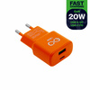 Uniwersalna ładowarka sieciowa eXc SLIM,1xUSBA QC+1xUSBC PD,20W,pomarańczowa
