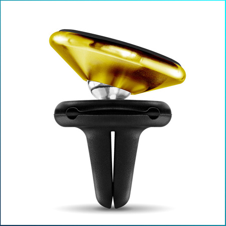 Uniwersalny magnetyczny uchwyt samochodowy na telefon komórkowy eXc HOLD, czarno-złoty