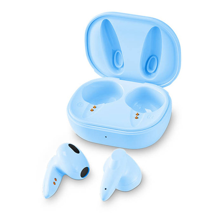 Słuchawki douszne bezprzewodowe TWS z mikrofonem eXc COOL, błękit nieba