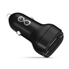 Uniwersalna ładowarka samochodowa eXc LIGHT,2xUSBA QC,45W, czarny