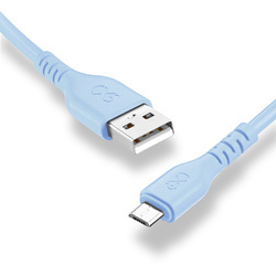 Kabel USBA-micro USB eXc BASIC 1.2m,jasno niebieski