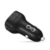 Uniwersalna ładowarka samochodowa eXc LIGHT,2xUSBA QC,45W, czarny