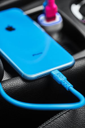 Kabel USBC-USBC eXc WHIPPY Pro 0.9m,rozlany cyan