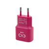 Uniwersalna ładowarka sieciowa eXc SLIM,1xUSBA QC+1xUSBC PD,20W,cukierkowo różowa