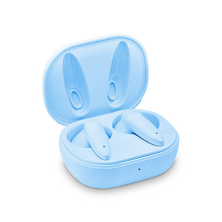 Słuchawki douszne bezprzewodowe TWS z mikrofonem eXc COOL, błękit nieba