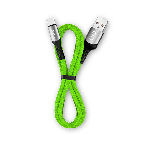 Kabel USBA-USBC eXc BRAID 1.2m,neon zielony