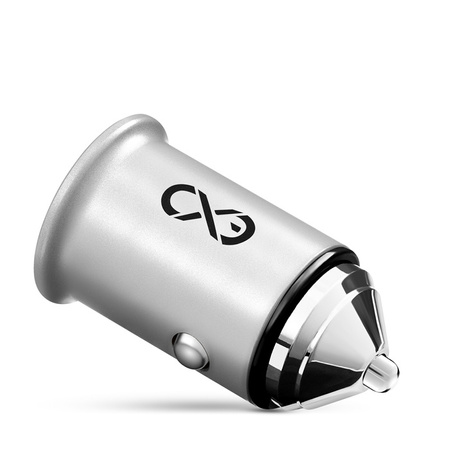 Uniwersalna ładowarka samochodowa eXc CUTE Pro,1xUSBA QC+1xUSBC PD,35W,srebrna