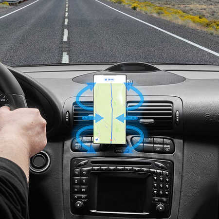 Uniwersalny magnetyczny uchwyt samochodowy na telefon komórkowy eXc BASIC,czerwony