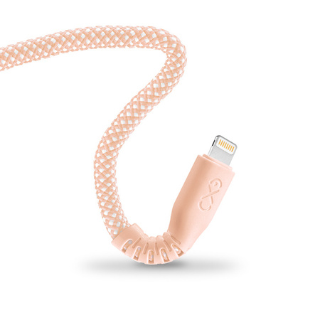 Kabel USBA-Lightning eXc IMMORTAL,2.0m,brzoskwiniowy