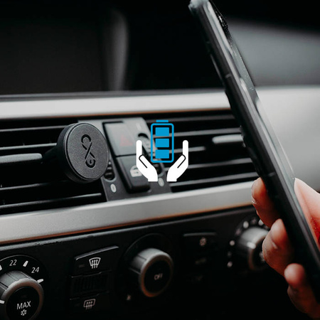 Uniwersalny magnetyczny uchwyt samochodowy na telefon komórkowy eXc BASIC,czerwony