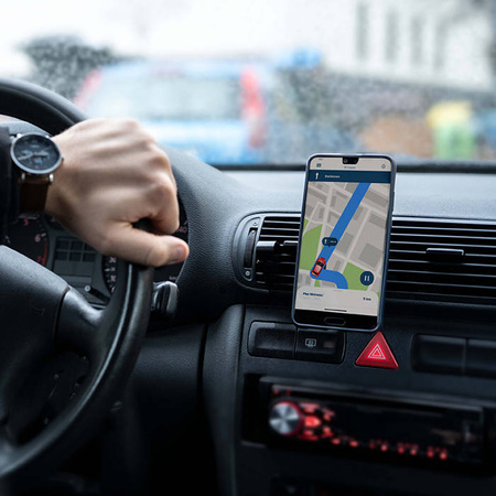 Uniwersalny magnetyczny uchwyt samochodowy na telefon komórkowy eXc BASIC,czerwony