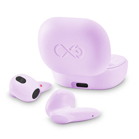 Słuchawki douszne bezprzewodowe TWS z mikrofonem eXc COOL, kwiat lawendy