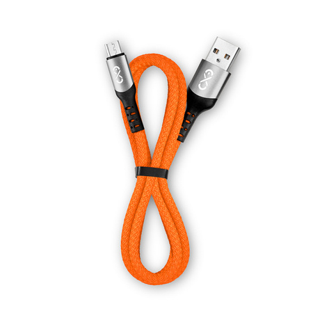 Kabel USBA-micro USB eXc BRAID 1.2m,pomarańczowy