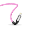 Kabel USBA-Lightning eXc BRAID 1.2m,jasny różowy