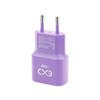 Uniwersalna ładowarka sieciowa eXc SLIM,1xUSBA QC+1xUSBC PD,20W,liliowa