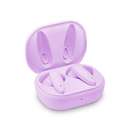 Słuchawki douszne bezprzewodowe TWS z mikrofonem eXc COOL, kwiat lawendy