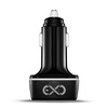 Uniwersalna ładowarka samochodowa eXc LIGHT,1xUSBA QC+2xUSBC PD,75W,czarna