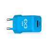 Uniwersalna ładowarka sieciowa eXc CUBE,1xUSBA QC+1xUSBC PD,25W, rozlany cyan