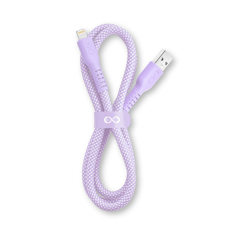 Kabel USBA-Lightning eXc IMMORTAL,2.0m, liliowy