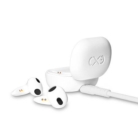 Słuchawki douszne bezprzewodowe TWS z mikrofonem eXc COOL, biały