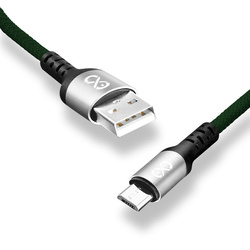 Kabel USBA-micro USB eXc BRAID 1.2m,ciemno zielony