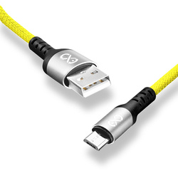 Kabel USBA-micro USB eXc BRAID 1.2m,neonowy żółty