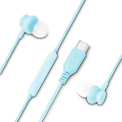 Słuchawki dokanałowe z mikrofonem eXc BASS, USB-C, jasny niebieski