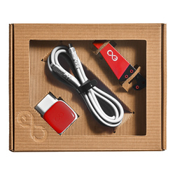 Zestaw biało-czerwony Whippy USB-A-Lightning, 2m, Shine, Easy