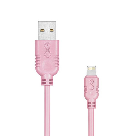 Kabel USB - Lightning eXc WHIPPY 0.9m jasny róż