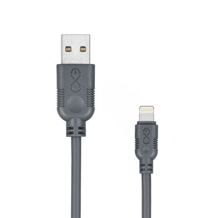 Kabel USB - Lightning eXc WHIPPY 0.9m szary