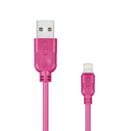 Kabel USB - Lightning eXc WHIPPY 2m różowy
