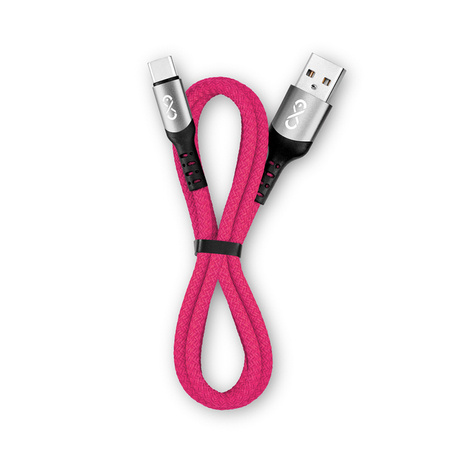 Kabel USB - USB-C eXc BRAID 1.2m, różowy