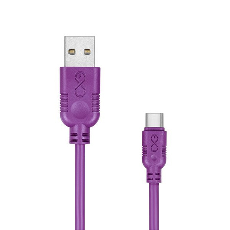 Kabel USB - USB-C eXc WHIPPY 0.9m fioletowy