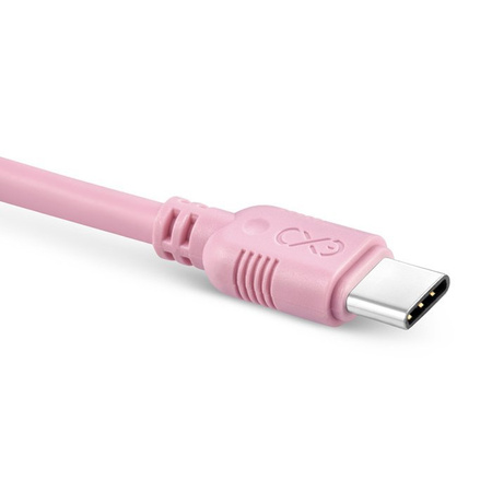 Kabel USB - USB-C eXc WHIPPY 0.9m jasny róż