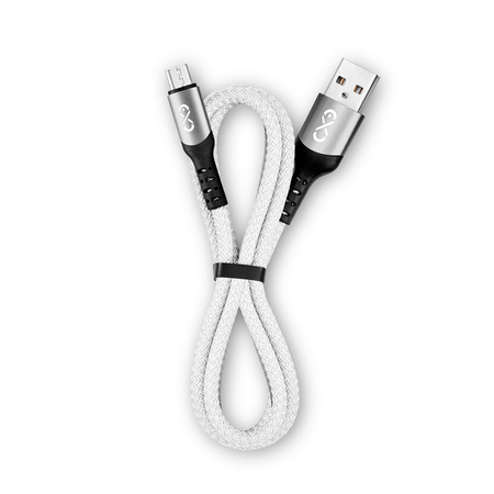 Kabel USB - micro USB eXc BRAID 1.2m, biały