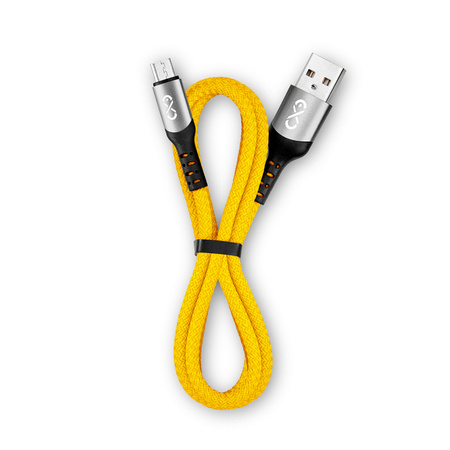Kabel USB - micro USB eXc BRAID 1.2m, żółty