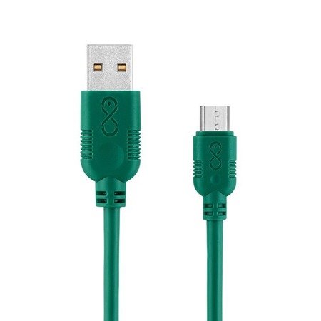 Kabel USB - micro USB eXc WHIPPY 0.9m ciemny zielony