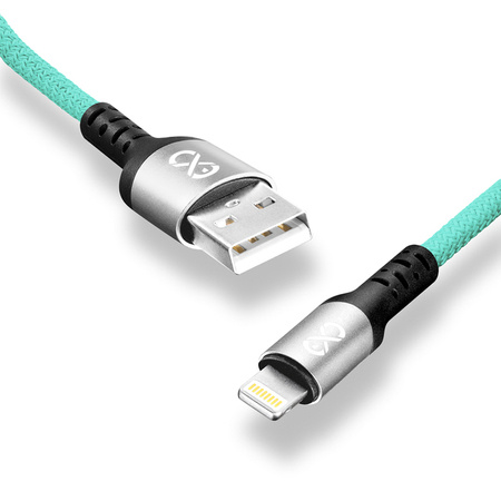 Kabel USBA-Lightning eXc BRAID 1.2m,miętowy
