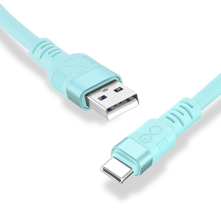 Kabel USBA-USBC eXc WHIPPY Pro 0.9m błękit nieba