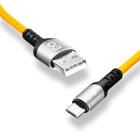 Kabel USBA-micro USB eXc BRAID 1.2m,żółty