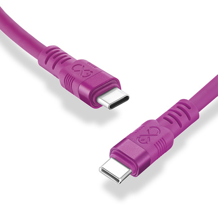 Kabel USBC-USBC eXc WHIPPY Pro 0.9m purpurowy zachód