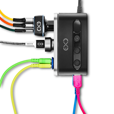 Rozdzielacz samochodowy eXc SHARE, 3xGZ + 2xUSB-A, czarny
